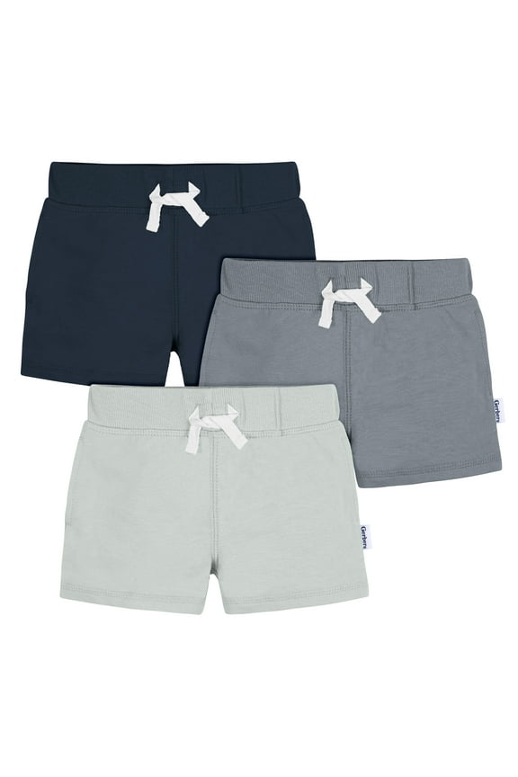 Baby and Toddler Boy Knit Shorts, 3-Pack, Sizes 0/3 Months - 5T