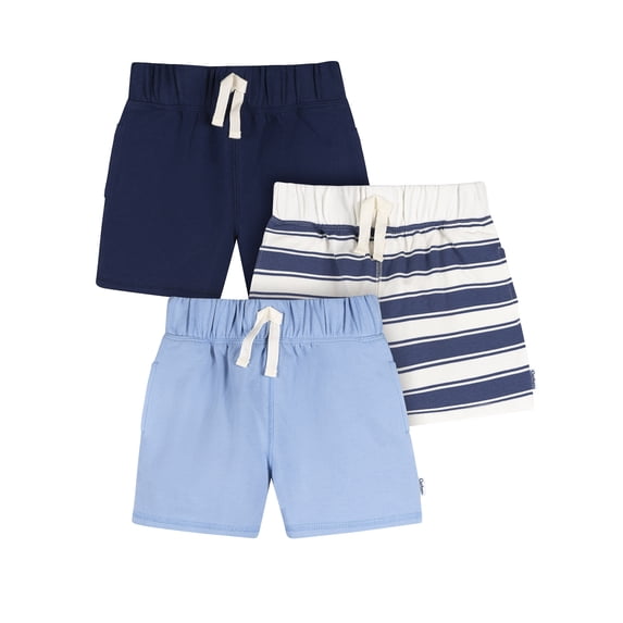 Gerber Baby and Toddler Boy Knit Shorts, 3-Pack, Sizes 0/3 Months - 5T
