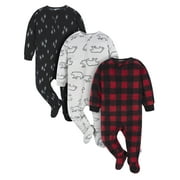 Gerber Baby and Toddler Boy Microfleece Blanket Sleeper Pajamas, 3-Pack, Sizes 0/3M-5T