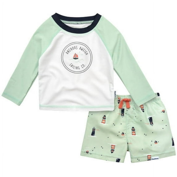 Gerber Baby and Toddler Boy Rashguard Set, 2-Piece, Sizes 0-3 Months - 5T