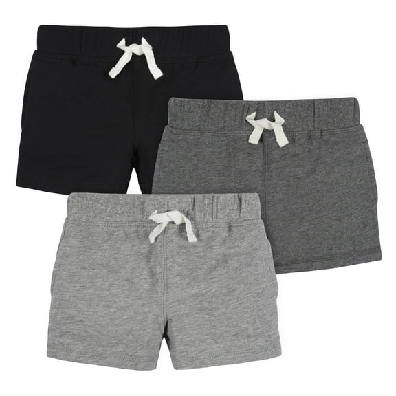 Gerber Baby and Toddler Boys Pull-On Knit Shorts, 3 Pack, Sizes 0-3 Months - 5T