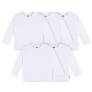 Gerber Baby and Toddler Gender Neutral Premium Long Sleeve T-Shirts, 5 Pack, Sizes 6-9 Months - 5T