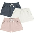 thumbnail image 1 of Gerber Baby and Toddler Girl Knit Shorts, 3-Pack, Sizes 0/3 Months - 5T, 1 of 8