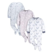 Gerber Baby and Toddler Girl Microfleece Blanket Sleeper Pajamas, 3-Pack, Sizes 0/3M-5T