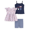 thumbnail image 1 of Gerber Baby and Toddler Girl Playwear Outfit set, 3-Piece, Sizes 12 Months-5T, 1 of 7