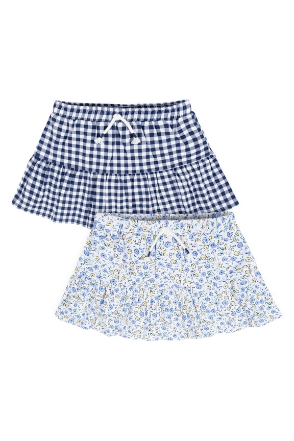 Baby and Toddler Girl Skorts, 2 Pack, Sizes 12 Months - 5T