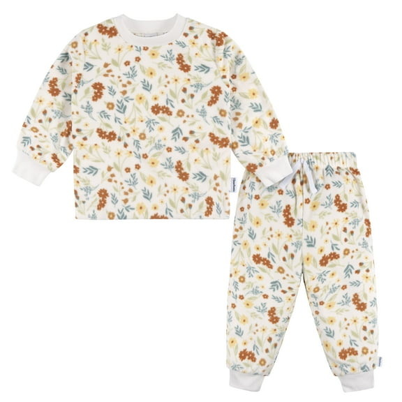 Gerber Baby and Toddler Girls Fleece Pajamas, 2 Piece, Size 12 Months - 5T