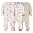 thumbnail image 1 of Gerber Baby and Toddler Girls Footless Fleece Pajamas, 3 Pack, Sizes 12 Months - 5T, 1 of 8