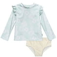 thumbnail image 1 of Gerber Baby and Toddler Girls Rashguard and Swimsuit Bottom, 2 Piece, Sizes 12 Months - 5T, 1 of 8