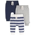 thumbnail image 1 of Gerber Baby and Toddler Neutral Joggers, 3-Pack, Sizes 0/3 Months - 5T, 1 of 8