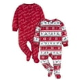 thumbnail image 1 of Gerber Baby and Toddler Neutral Microfleece Blanket Sleeper Pajamas, 2-Pack, Sizes 0/3 Months -5T, 1 of 7
