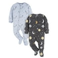thumbnail image 1 of Gerber Baby and Toddler Neutral Microfleece Blanket Sleeper Pajamas, 2-Pack, Sizes 0/3 Months -5T, 1 of 9
