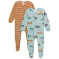thumbnail image 1 of Gerber Baby and Toddler Neutral Microfleece 2-Way Zipper Blanket Sleeper Pajamas, 2-Pack, Sizes 0/3 Months - 5T, 1 of 9