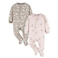 thumbnail image 1 of Gerber Baby and Toddler Neutral Microfleece Blanket Sleeper Pajamas, 2-Pack, Sizes 0/3 Months -5T, 1 of 7