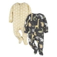 thumbnail image 1 of Gerber Baby and Toddler Neutral Microfleece Blanket Sleeper Pajamas, 2-Pack, Sizes 0/3 Months -5T, 1 of 7
