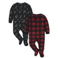 thumbnail image 1 of Gerber Baby and Toddler Neutral Microfleece Blanket Sleeper Pajamas, 2-Pack, Sizes 0/3 Months -5T, 1 of 7