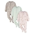 thumbnail image 1 of Gerber Baby and Toddler Neutral Microfleece Blanket Sleeper Pajamas, 3-Pack, Sizes 0/3M-5T, 1 of 10