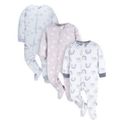 Gerber Baby and Toddler Neutral Microfleece Blanket Sleeper Pajamas, 3-Pack, Sizes 0/3M-5T