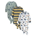 thumbnail image 1 of Gerber Baby and Toddler Neutral Microfleece Blanket Sleeper Pajamas, 3-Pack, Sizes 0/3M-5T, 1 of 11