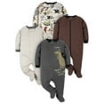 thumbnail image 1 of Gerber Childrenswear by Gerber Crew Neck Footed Sleepers Pajamas (Newborn or Infant), 4 Pack, 1 of 7