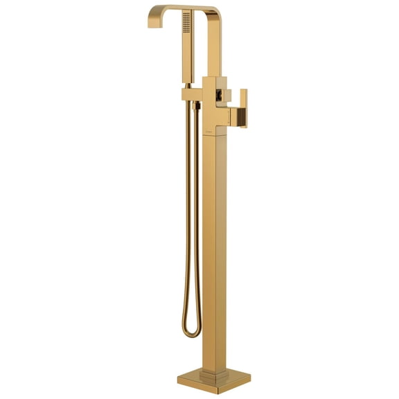 Gerber D300544t Square Floor Mounted Tub Filler - Bronze