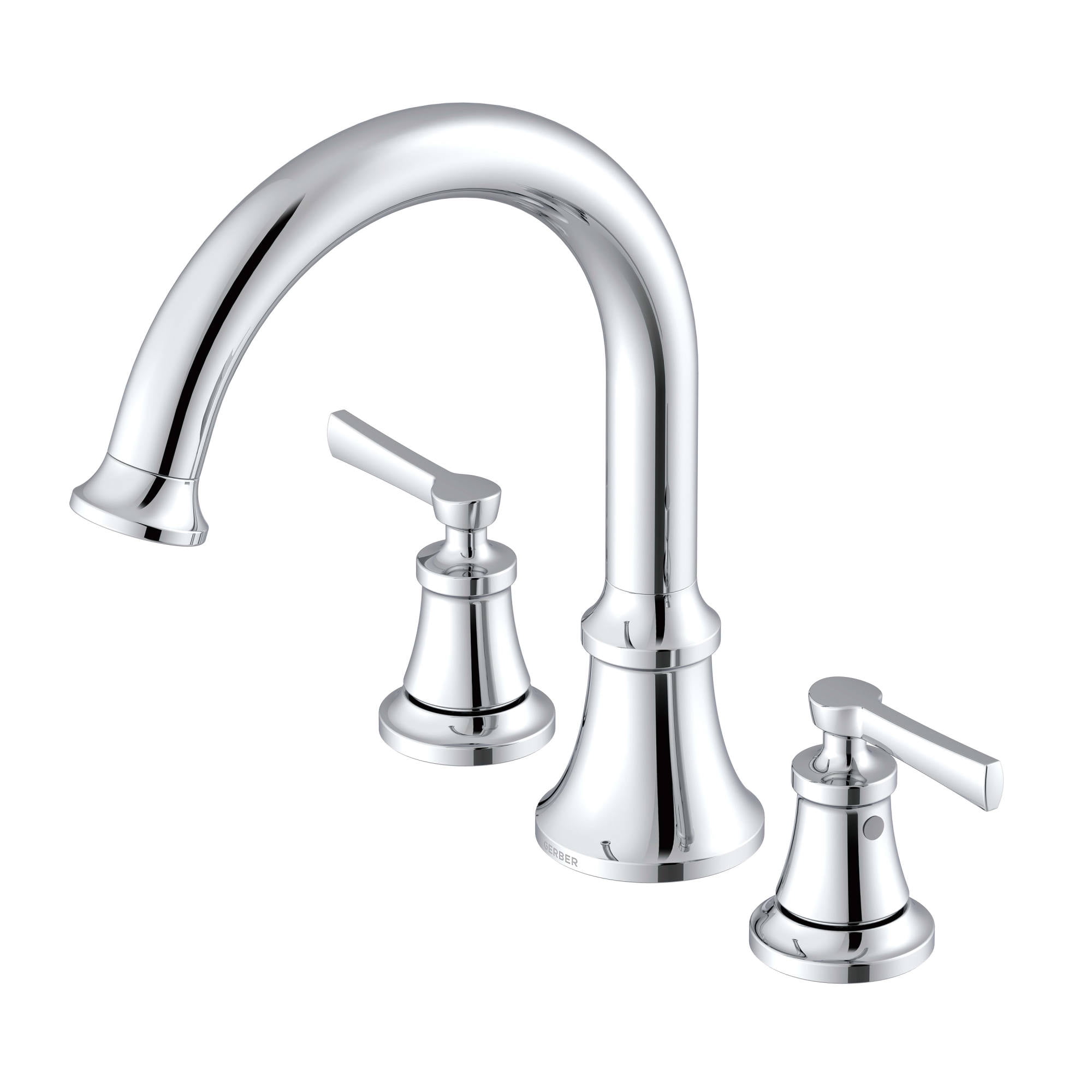 Northerly Chrome Deck Mounted Roman Tub Filler with Dual Handles