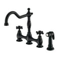 thumbnail image 1 of Gerber D404457BS Opulence 2-Handle Bridge Kitchen Faucet w/ Spray (Stainless Steel), 1 of 4