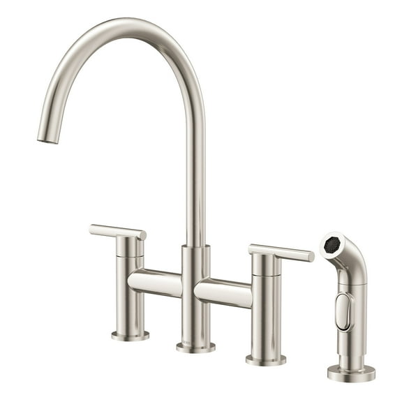 Gerber D424458 Parma 1.75 GPM Deck Mounted Bridge Faucet - Stainless Steel