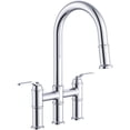 thumbnail image 1 of Gerber D434437 Kinzie 1.75 GPM Widespread Bridge Pull Down Kitchen Faucet - Chrome, 1 of 7