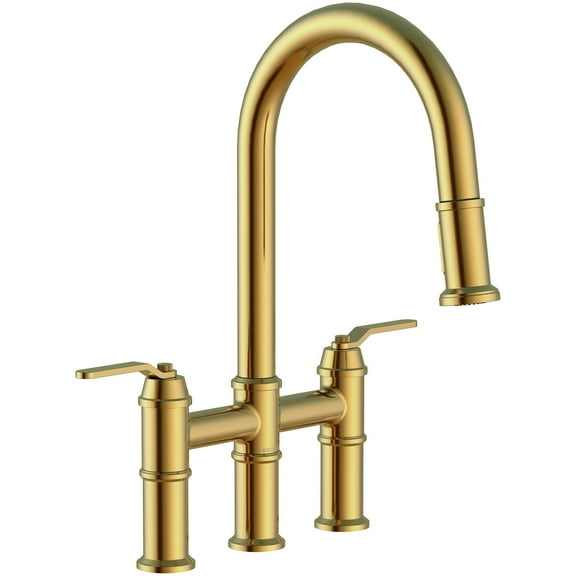 Gerber D434437 Kinzie 1.75 GPM Widespread Bridge Pull Down Kitchen Faucet - Bronze