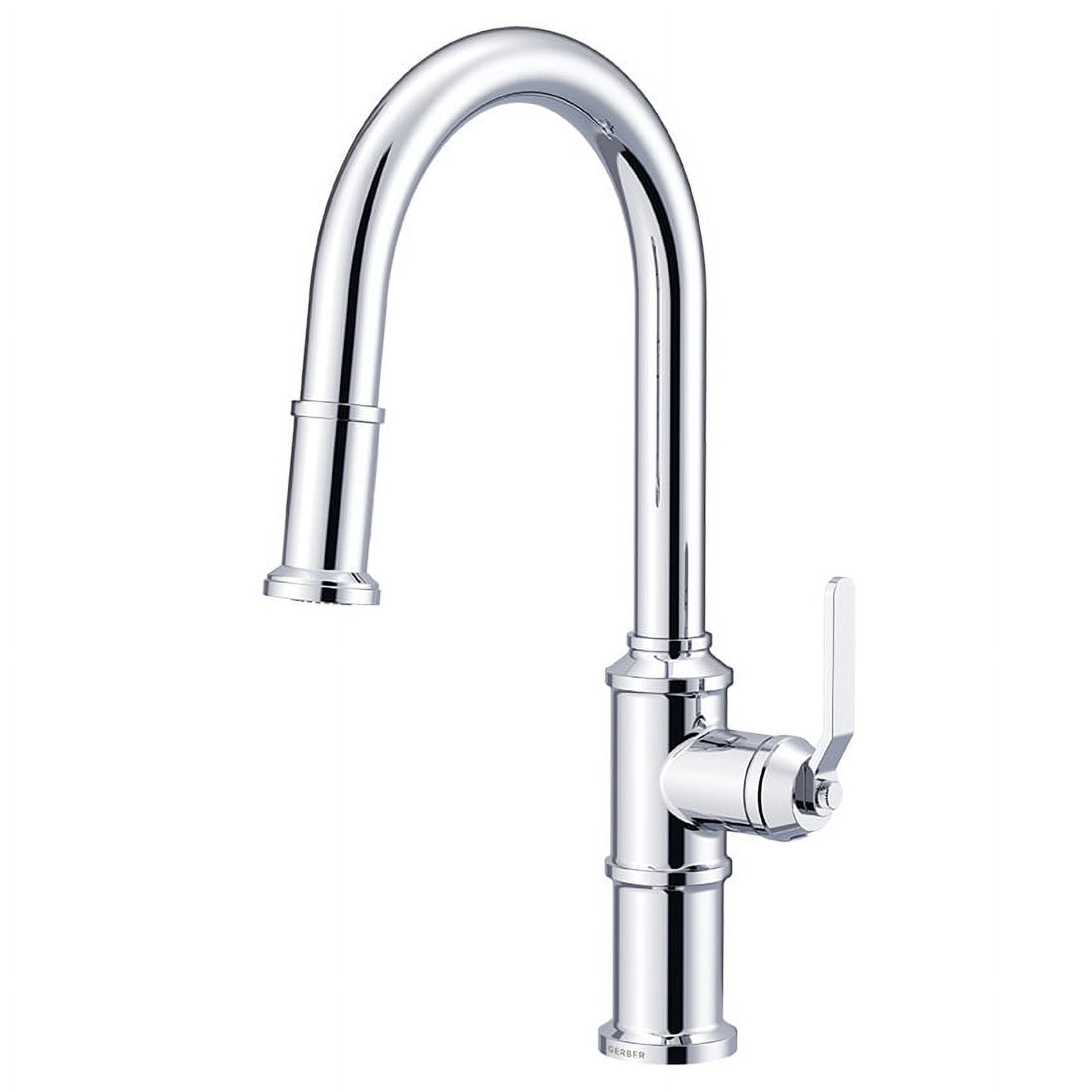 Kinzie Chrome Single Handle Pull-Down Kitchen Faucet with Spray