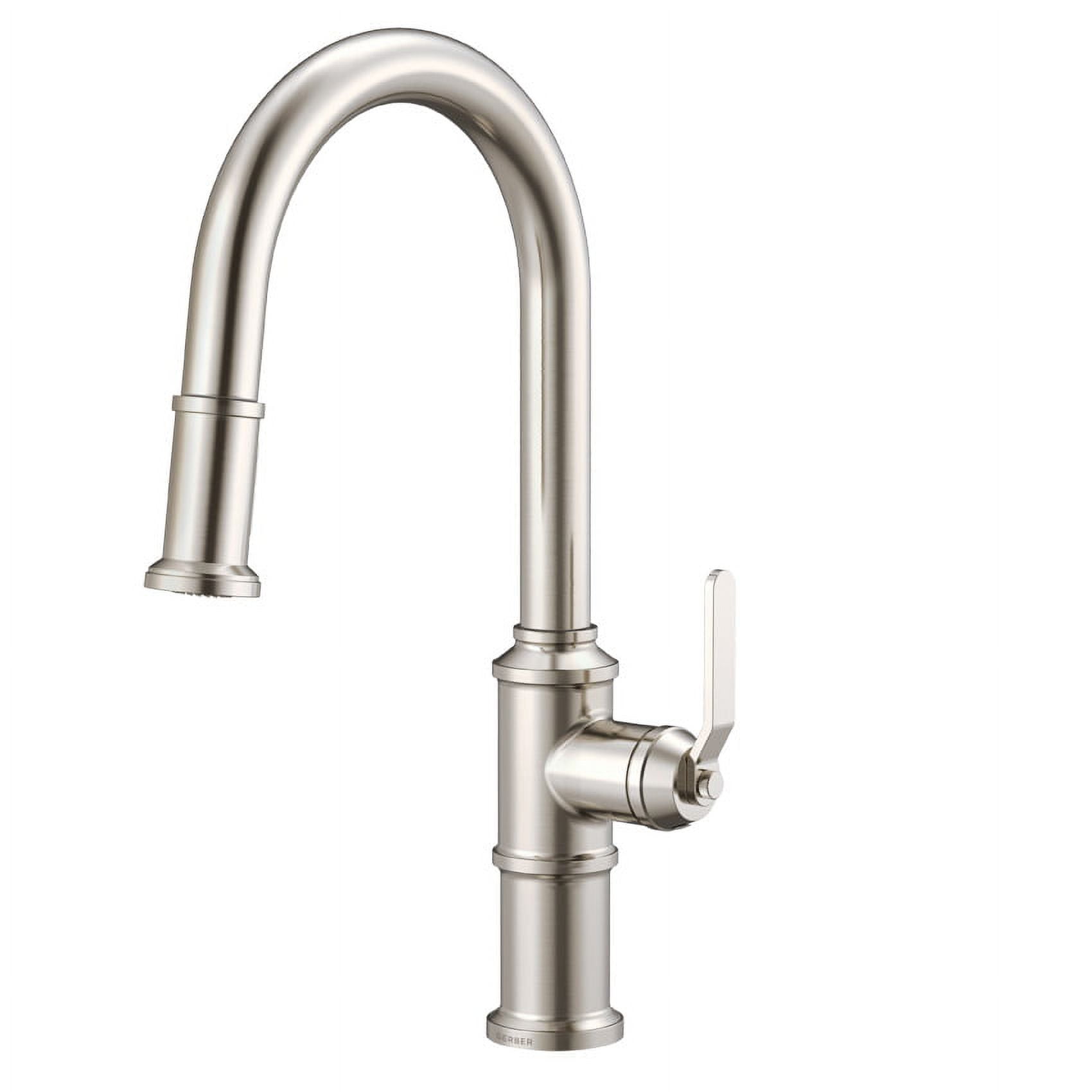 Kinzie Stainless Steel Single Handle Pull-Down Kitchen Faucet
