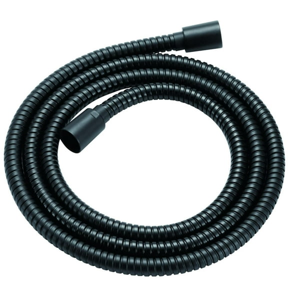 DANZE D469020BS 72 All Metal Interlock Shower Hose w/Brass Conicals Satin Black, Brushed Nickel