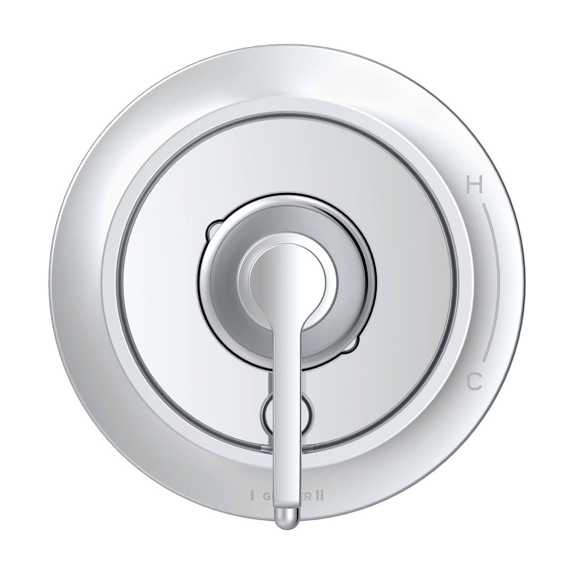Chrome Round Valve Trim Kit with Lever Handle