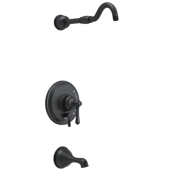 Gerber D502157LSBSTC Opulence Tub And Shower Trim Package - Black