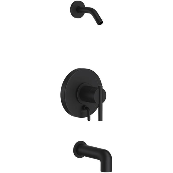 Gerber D510058lstc Parma Tub And Shower Trim Package - Black