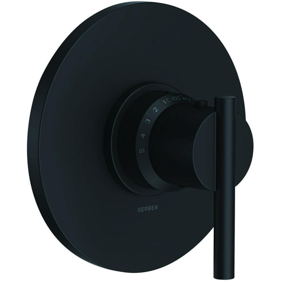 Gerber D562058t Parma Single Function Thermostatic Valve Trim Only - Black