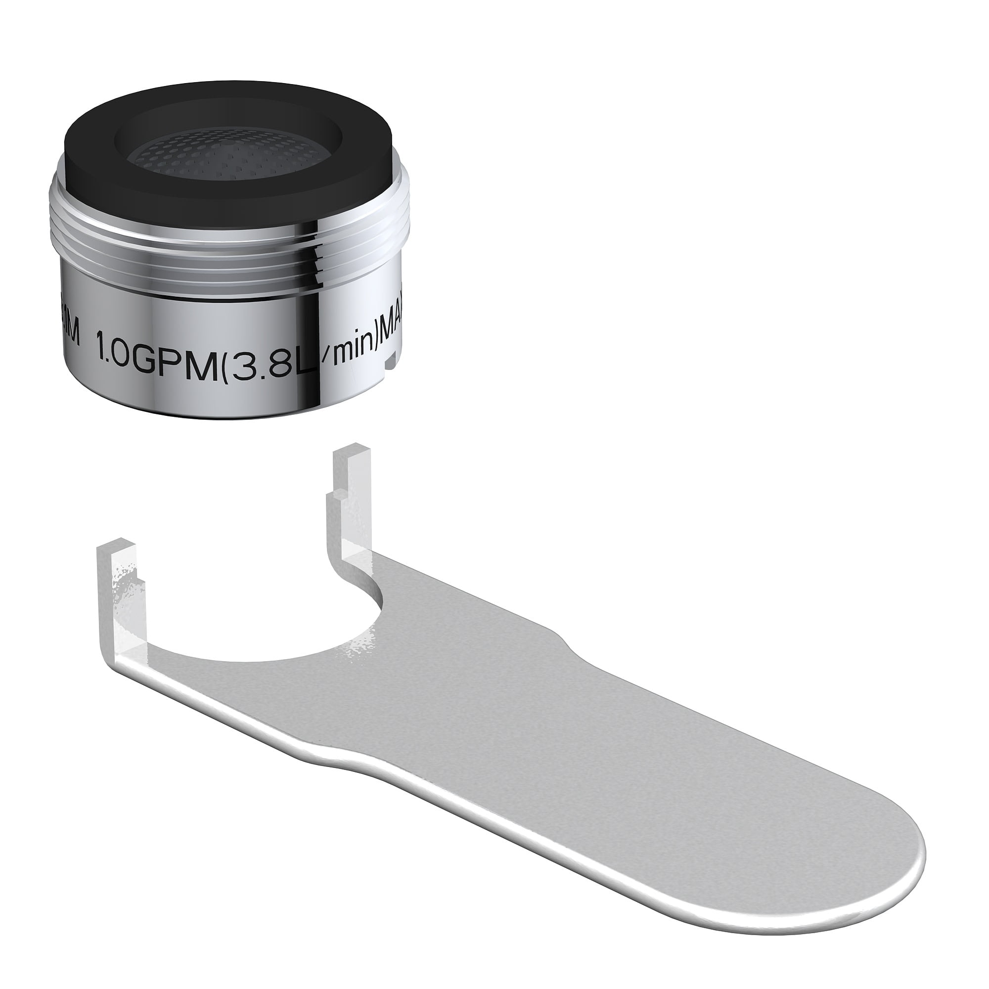 Chrome Standard Male Faucet Aerator Kit with Tool
