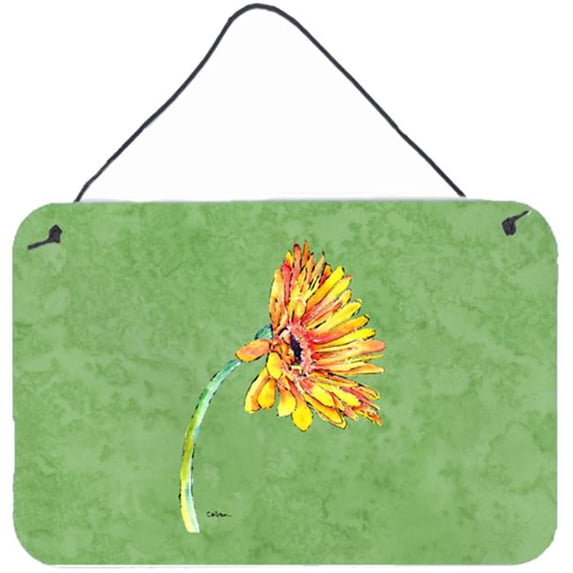 Gerber Daisy Orange Aluminium Metal Wall Or Door Hanging Prints