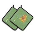 thumbnail image 1 of Gerber Daisy Orange Pair of Pot Holders - 7.5 x 3 x 7.5 in., 1 of 1