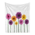 thumbnail image 1 of Gerber Daisy Soft Flannel Fleece Blanket, Simplistic Colorful Spring Flowers with Peduncles Graphic on Plain Background, Cozy Plush for Indoor and Outdoor Use, 50" x 60", Multicolor, by Ambesonne, 1 of 5