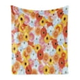 thumbnail image 1 of Gerber Daisy Soft Flannel Fleece Throw Blanket, Pattern with Realistic Fresh Growth of Summer Season Nature-Inspired Design, Cozy Plush for Indoor and Outdoor Use, 50" x 60", Multicolor, by Ambesonne, 1 of 5