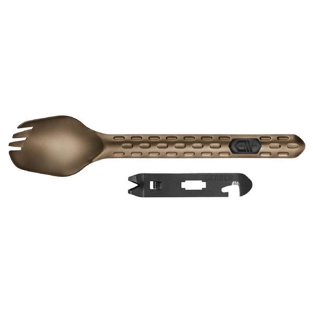 Gerber Devour Multi-Fork, Camp Eating Tool, Burnt Bronze Tableware Forks with Textured 7075 T6 Aluminum Handle