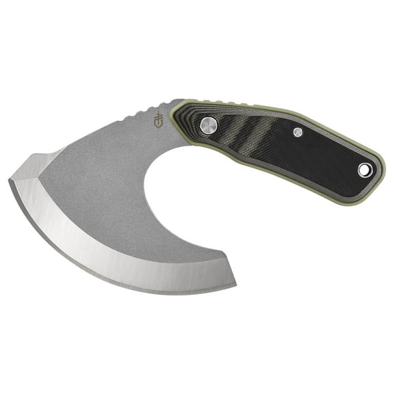 Gerber Downwind Utility Ulu Knife, Fixed Blade, Plain Edge, Olive