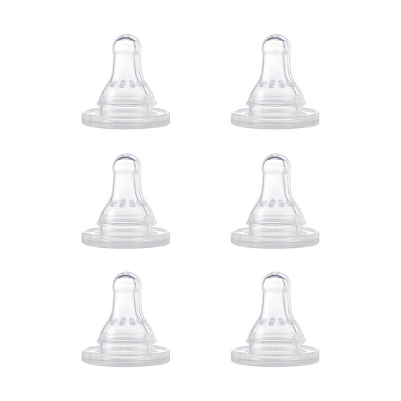 Gerber First Essentials Fast Flow Silicone Nipples BPA-Free, 6ct