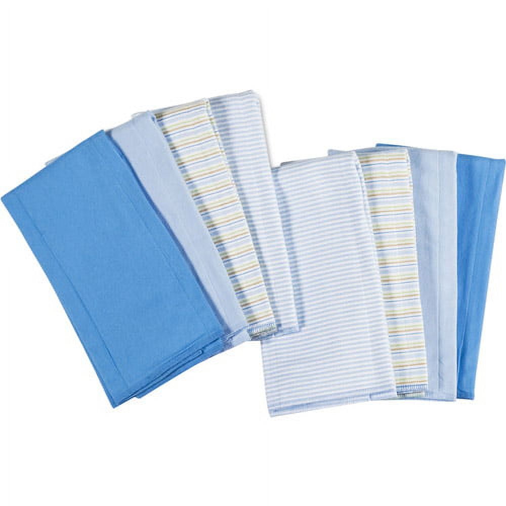 Gerber Flannel Burp Cloth 8pack, Blue