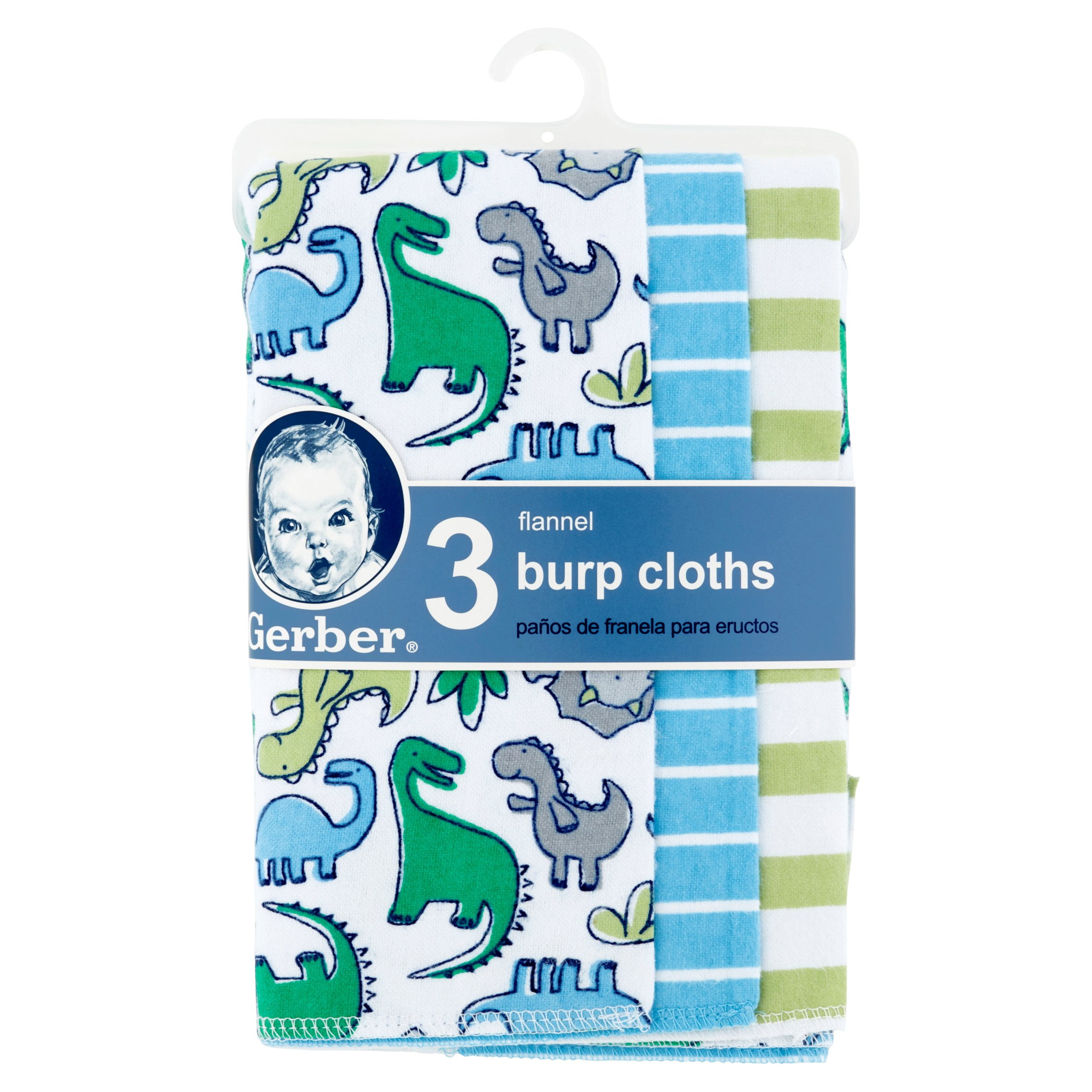 Gerber Flannel Burp Cloths, 6 count