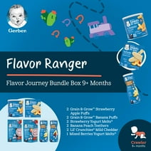 Gerber Flavor Ranger Stage 3 Baby Snacks & Teethers, Baby Food Variety Pack, Pack of 11