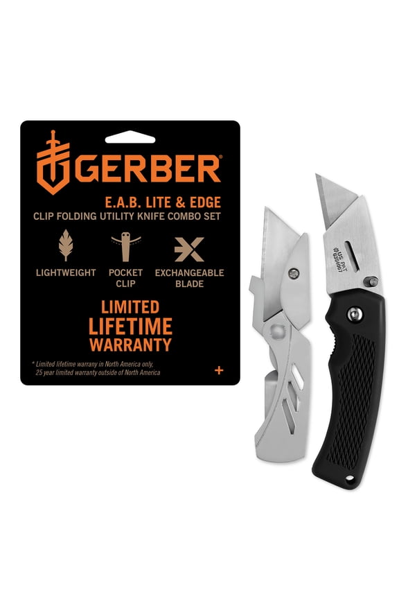 EAB Lite + Edge Utility Folding Knife Box Cutter Combo Set