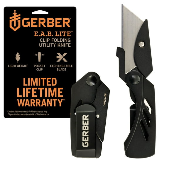 Gerber Gear EAB Lite Razor Blade, Stainless Steel Exchange-A-Blade Black